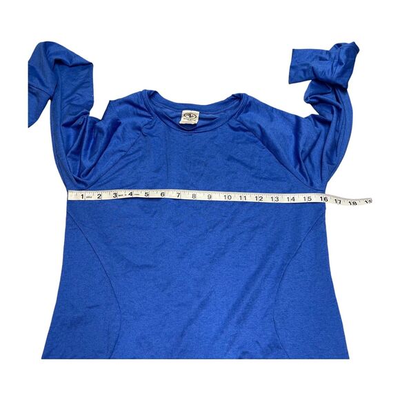 Athletic Works Running Shirt Women's Small Blue Stretch Long Sleeve Workout - Picture 4 of 7